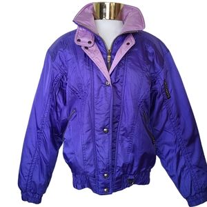 🎿Vintage Descente - Violet Bomber Ski Jacket - Size M